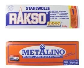 Rakso und Metalino Stahlwolleballen
