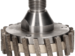 Diamant-Abtropfflächen-Polierset 45°/90° Typ Euro-Tornado mit SF-Aufnahme